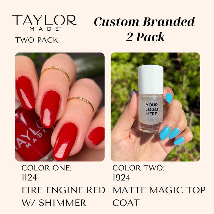 Taylor Made Polish - Vendita all'ingrosso Smalto per unghie - Smalto per unghie personalizzato: confezione da 2 a lunga tenuta + vegano + non tossico243