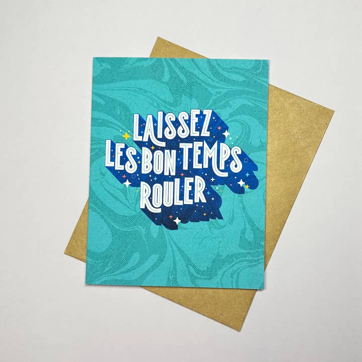 Laissez Les Bon Temps Rouler hälsningskort för wholesale av BBall Y'all