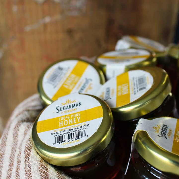 Sugarman of Vermont - Wholesale Honey - Pure Honey Counter Display 12-Packs, 1.25 fl oz (6/case)3