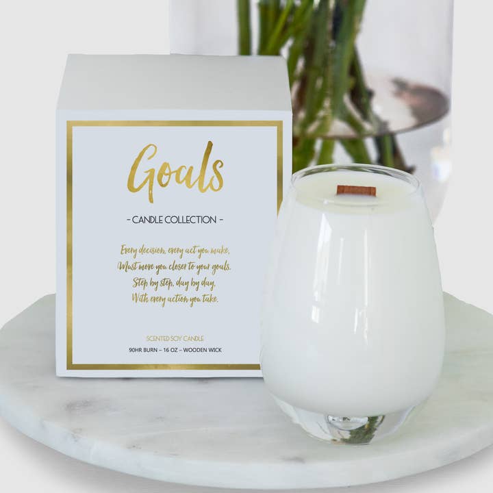 Vela de metas por atacado de Gratitude Glass Jars