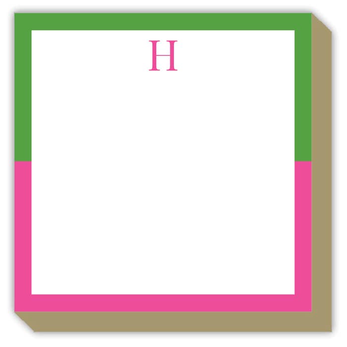 Preppy Duo Gold Monogram H Luxe Notebook pour la vente par RosanneBeck Collections