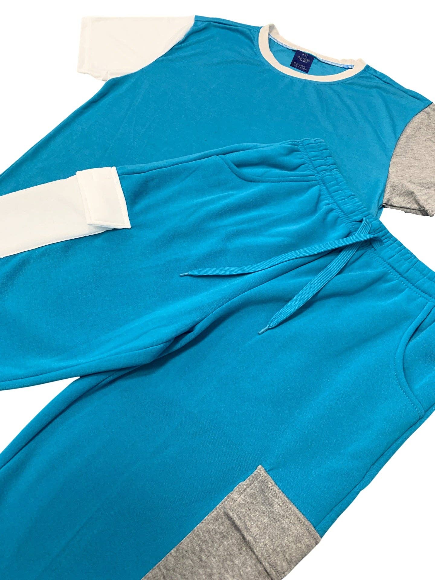 Royal Threads – Großhandel Loungewear-Set – Herren – 2-teiliges Herren T-Shirt mit Rundhalsausschnitt und passendem Cargo-Shorts-Set1