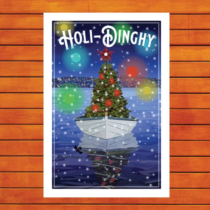 Holidinghy Retro Travel Poster for wholesale by Bemused Creative