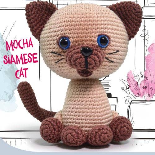 Knitty Critters - Pets - Mocha Siamese Cat for wholesale by Creative World of Crafts
