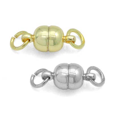 Gold oval Ball Magnetic Clasp, Sku#A499 for wholesale by BestBeads&Beyond