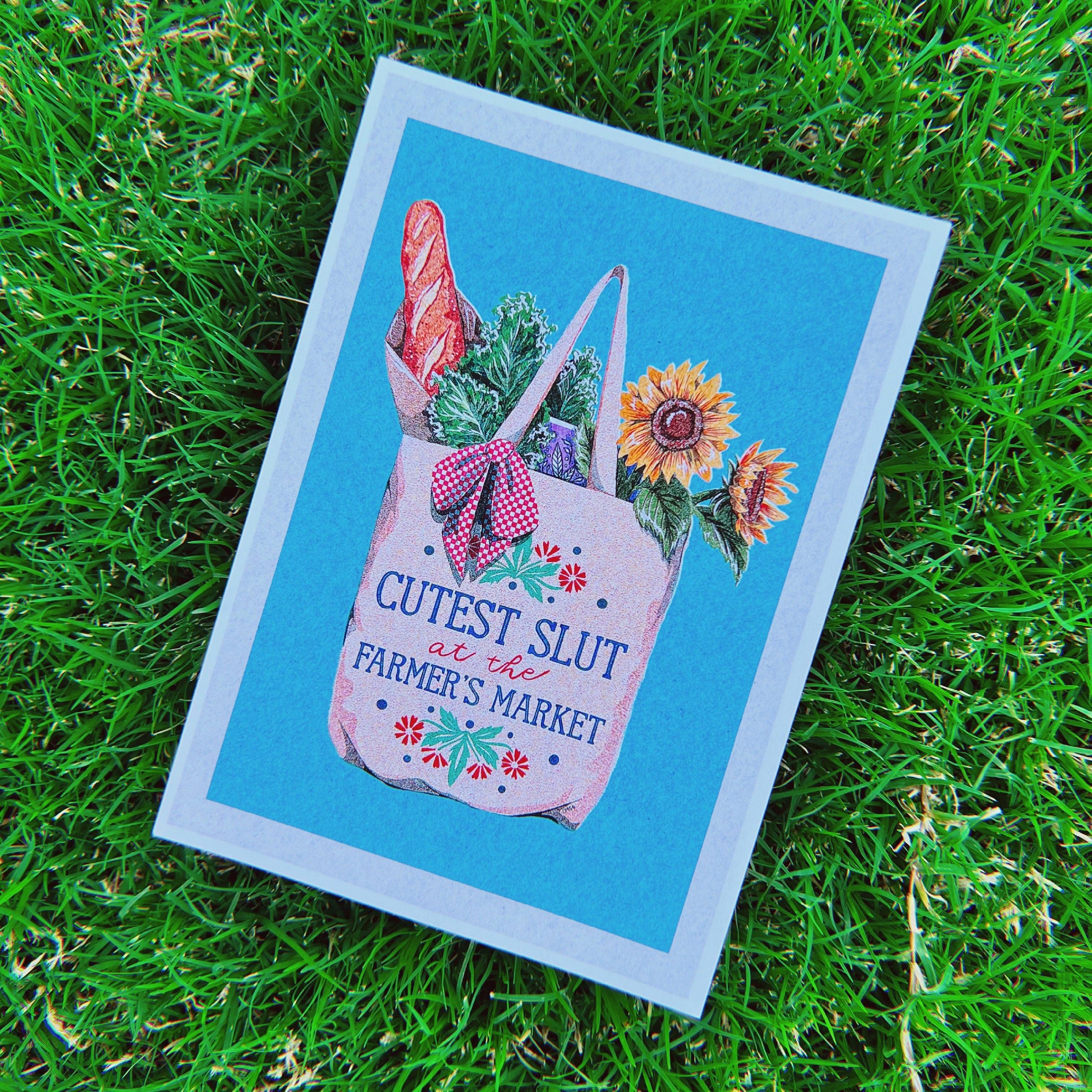 Chaos Magic Studio - Wholesale Art Print - Cutest Slut At The Farmers Market Print - Multiple Size Options0