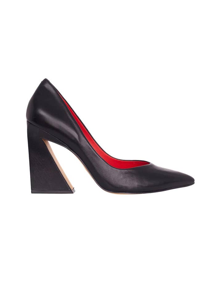 Mangará Atelier - Wholesale High Heels - Women's - Maraca Leather Pumps Maraca – Women’s 10 cm Geometric Block Heel Shoes