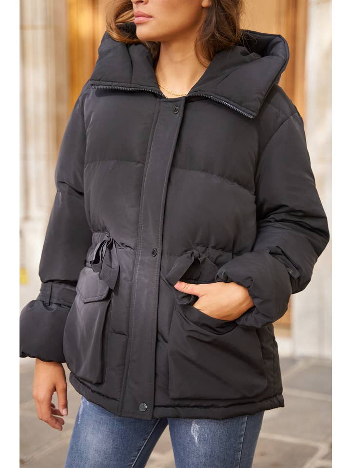 Attentif Paris - Venta al por mayor Parka - Mujer - Parka corta oversize con lazos6
