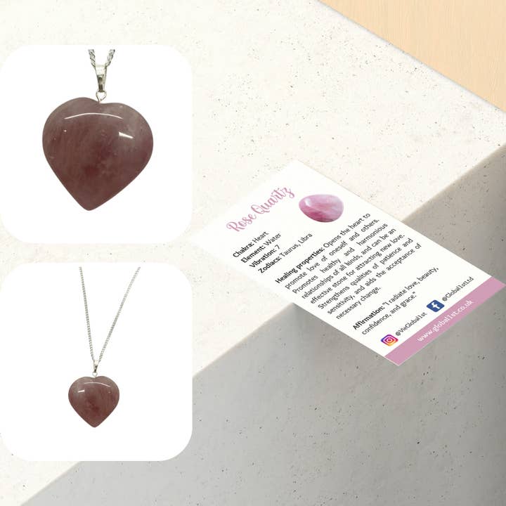 VIE - Wholesale Pendant/charm necklace - Crystal Heart Pendant, 3cm12