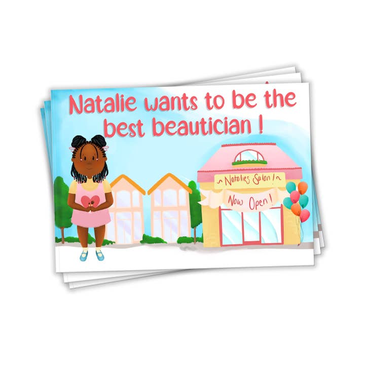 Børnebog | Natalie ønsker at være den bedste kosmetolog for engroshandel hos Aziza Illustrates