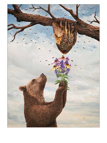 The Bee Lover - Artist: Paula Bella Flores - FF249 for wholesale by Masala Cards