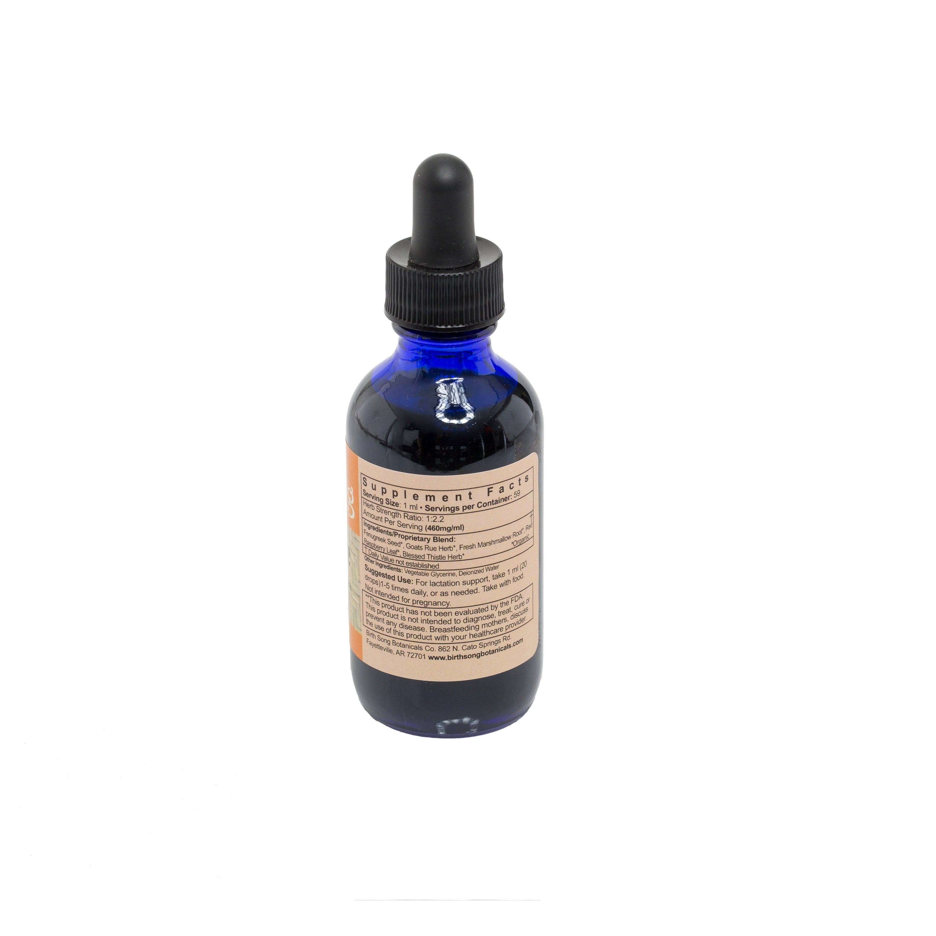 Birth Song Botanicals Co. - Vente Thé d'allaitement - Qu'il y ait du lait ! Supplément de lactation au fenugrec SANS ALCOOL, 2 oz2