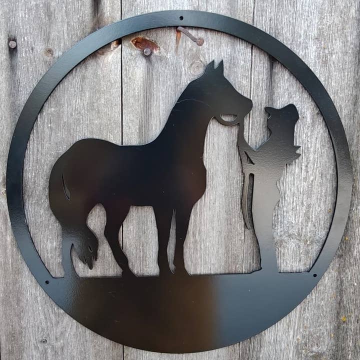 Confianza – Letrero Metálico Ecuestre para venta al por mayor de Teraskyltit.fi