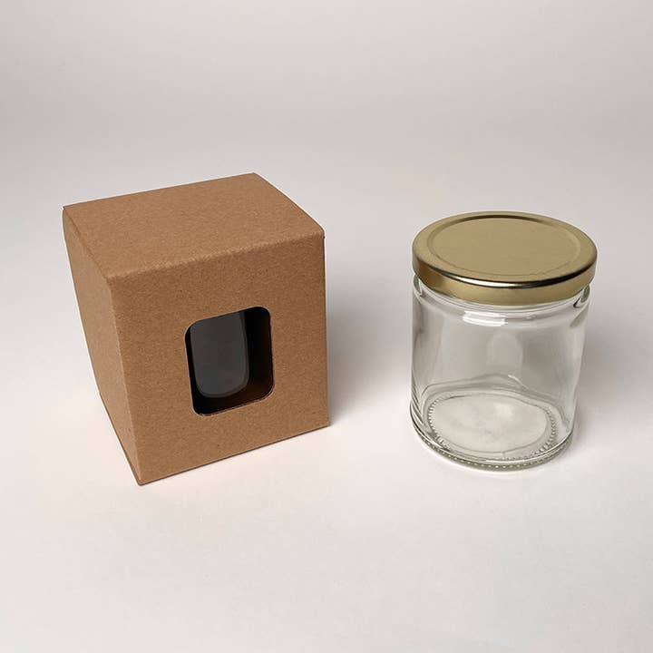 9 oz Straight Sided Glass Jar Retail Box™ for wholesale by Flush Packaging