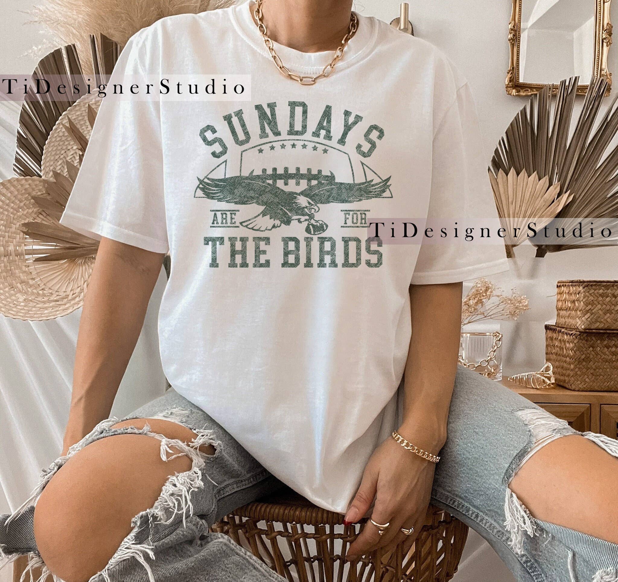 TheKingShirt - Wholesale Graphic Sweatshirt - Women's - Philadelphia Eagles Football Tee Sundays Are For The Birds
