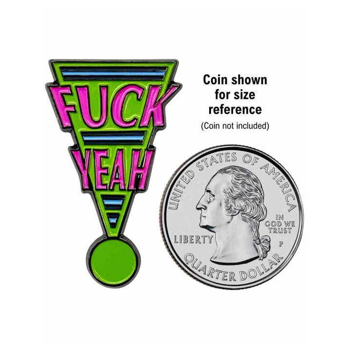 Fabdaz – wholesale Lapel pin/button – Fuck Yeah Enamel Pin with Metal Frame