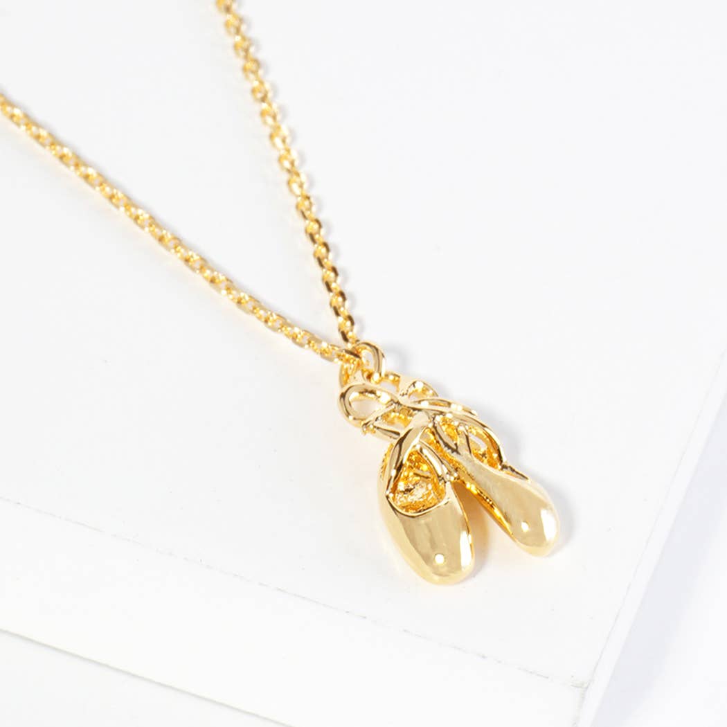 Fashion City - Wholesale Pendant/Charm Necklace - Magic of Dance / Ballet Shoe Necklace0