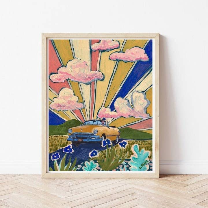El Baker Art - Wholesale Art Print - West Texas Vintage Car Print