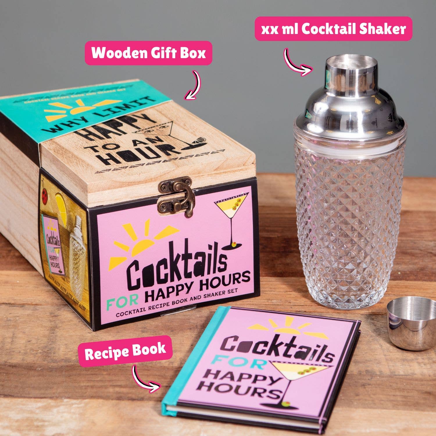 Boxer Gifts EU – wholesale Cocktailshaker – Happy Hours cocktailset1