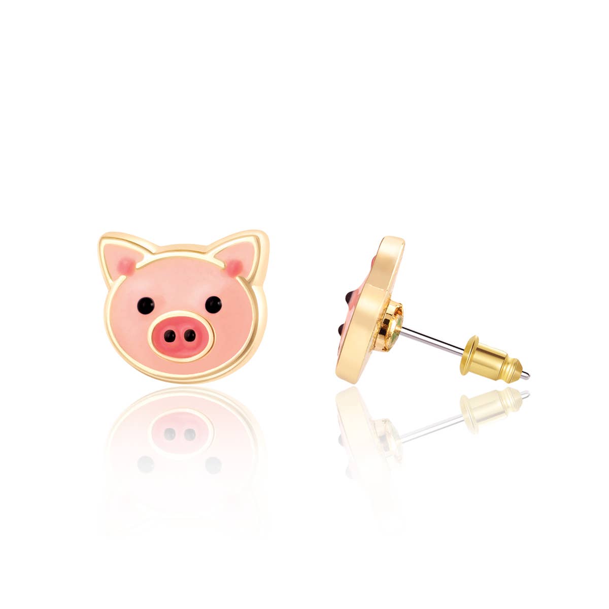 Girl Nation - Wholesale Earrings - Kids - Precious Pig Cutie Stud Earrings2