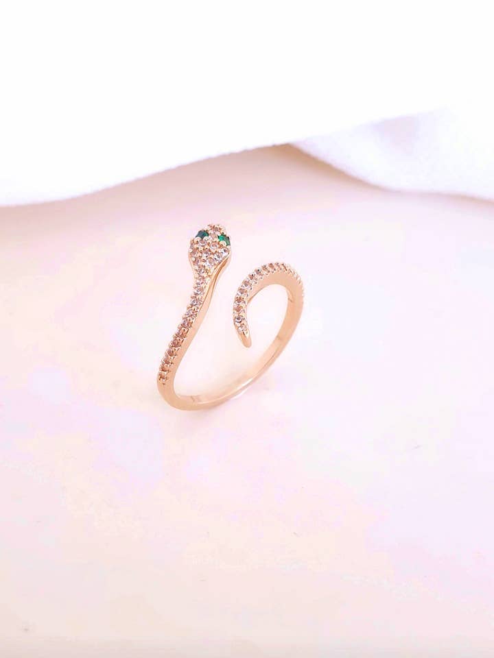 “Snake” ring in gold plated for wholesale by SIUKA