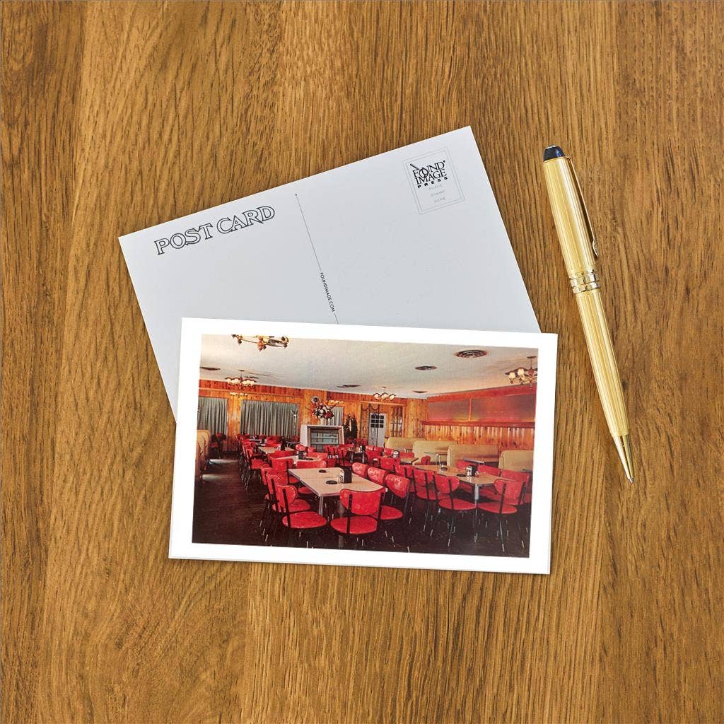 Found Image Press - Wholesale Postcard - Postcard RE-63 Interior, Roadside Retro Cafe1