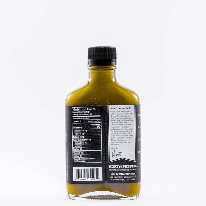 Hoff & Pepper - Vendita all'ingrosso Salse piccanti - Mean Green - Hoff verde Jalapeno salsa piccante - 6,7 oz fiaschetta