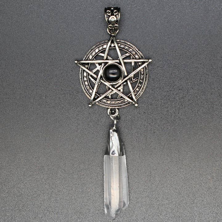 Mio Queena - Wholesale Spiritual Stone/Crystal - Stone & Crystal Pentagram Charm Pendant - CS3