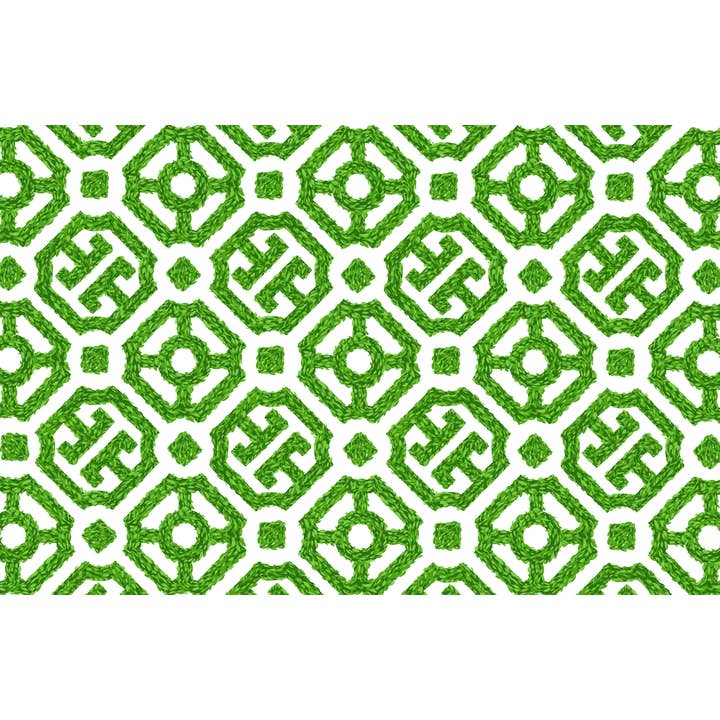 Boxwood Lattice Paper Placemat Pad for wholesale by Taylor Beach Design