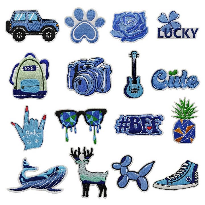 ACCITY - Wholesale Patch - PERSONALIZED BLUE SERIES CARTOON GRAFFITI STICKERS_CWMM4017