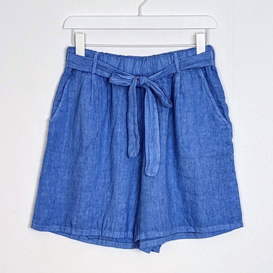 Tempest Designs – wholesale Shorts – Women’s – Pure linen shorts with elasticated tie waist and pockets (M)2