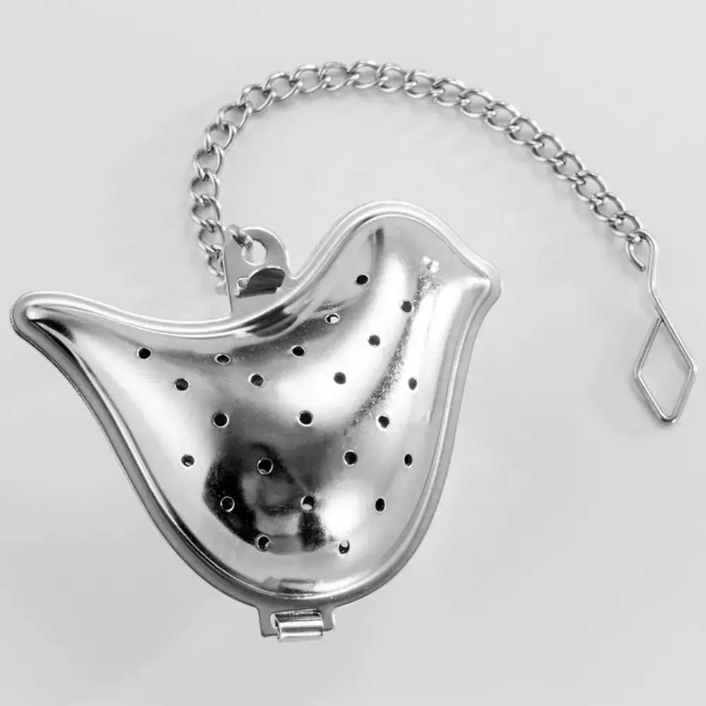 Magnifique Hearts - Wholesale Theevergiet/infuser - Vogelvormige thee-ei van roestvrij staal met lekbakje3