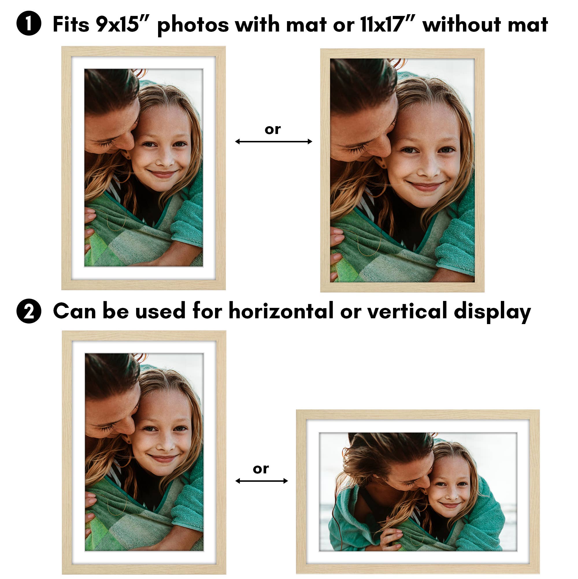 Americanflat - Wholesale Picture Frame - Americanflat 5 Pack Picture Frames With Mat Plexiglass Cover27