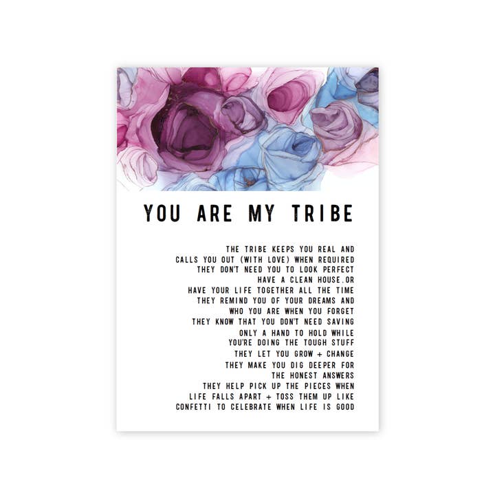 warm human - Venta al por mayor Tarjetas de felicitación - Tarjeta de felicitación Tribe (se vende en paquetes de 6)