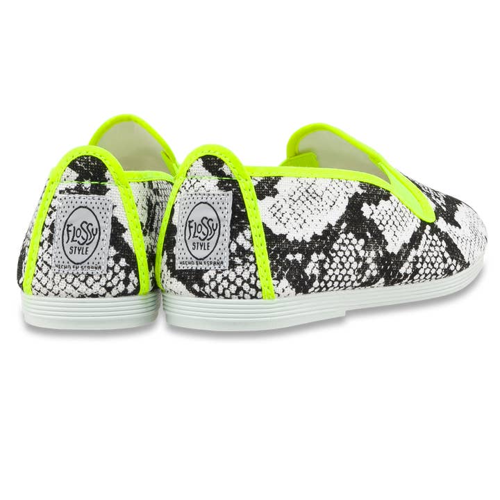 Scarpe da ginnastica da donna Baza giallo neon per la vendita all'ingrosso da parte di Flossy Shoes