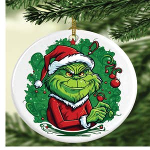 Best Deal for NIUBIKELASI Grinch Face Stickers for Ornaments