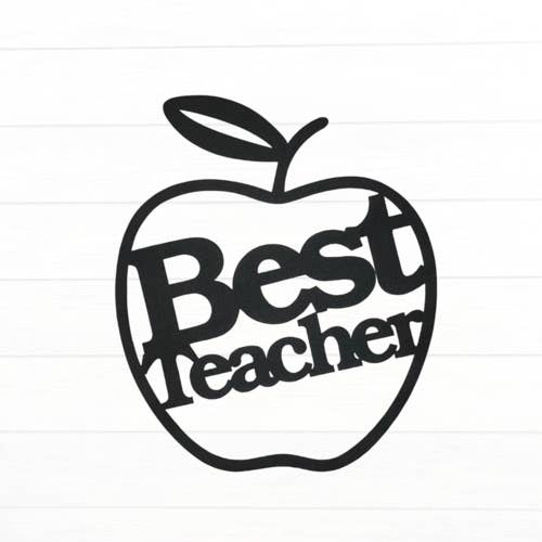 Best Teacher Apple SIgn for wholesale by Metal Unlimited