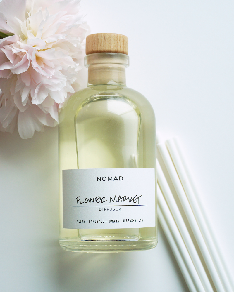 Nomad Wax Co. - Wholesale Reed Diffuser - Flower Market Luxury Reed Diffuser - 8 oz2