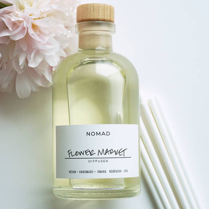 Nomad Wax Co. - Wholesale Reed Diffuser - Flower Market Luxury Reed Diffuser - 8 oz2
