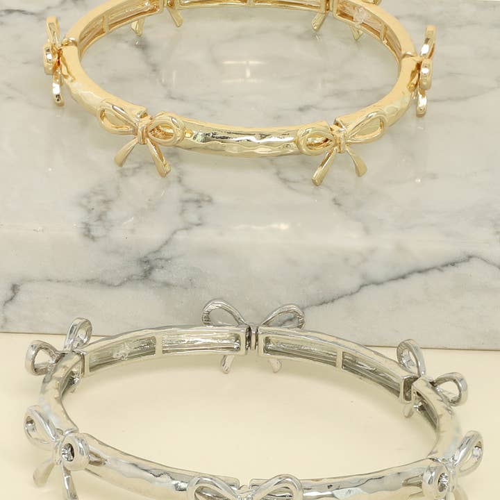 SP Sophia Collection - Vente Bracelet jonc - Bracelet à charnière Fashion Bow Knot Station 1