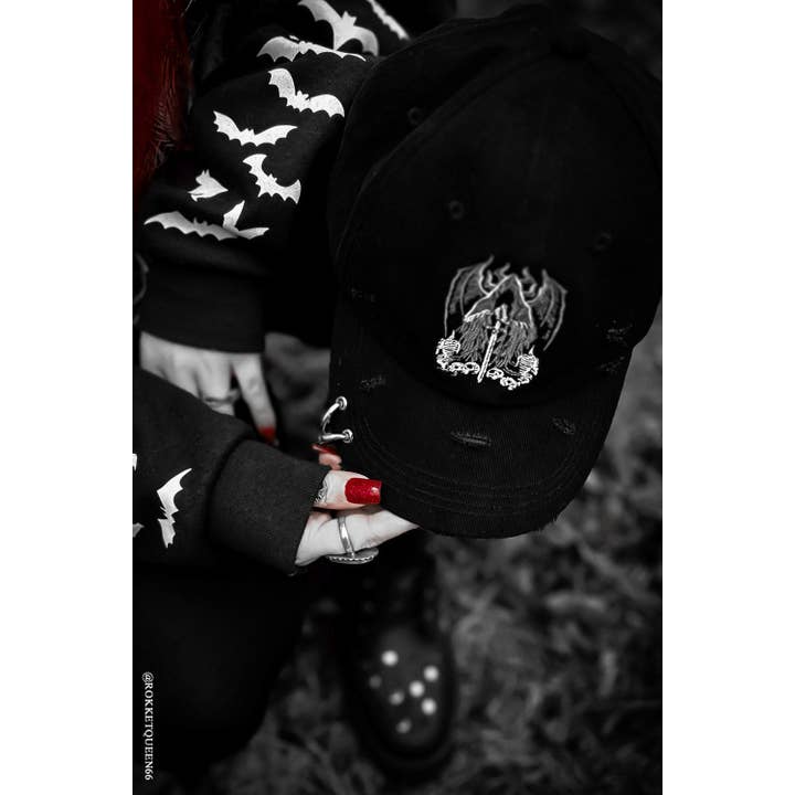 vampirefreaks - Wholesale Baseball Cap - Women's - Grim Reaper Pierced Baseball Cap9