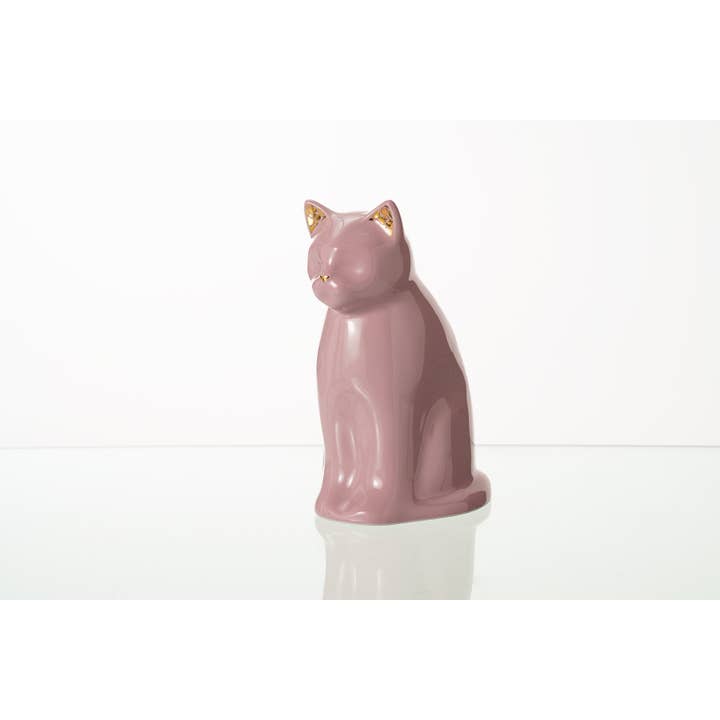 Pulvis Art Urns - Wholesale Pet Urn/Keepsake Box - "Meow" Pet Urn for Cat - Pink | Ceramic 2
