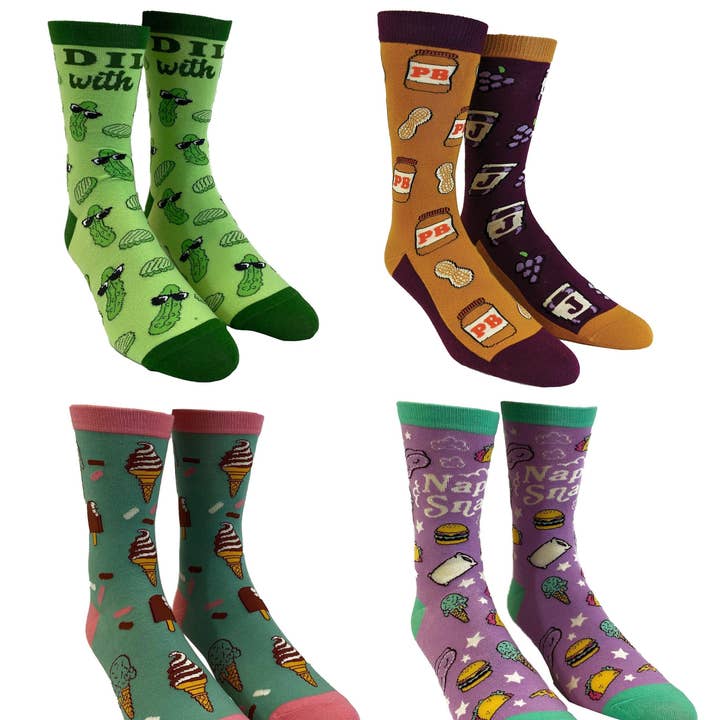 Youth Funny Food Socks Novelty Socks for Kids Funny Childrens Socks for wholesale by Crazy Dog T-Shirts