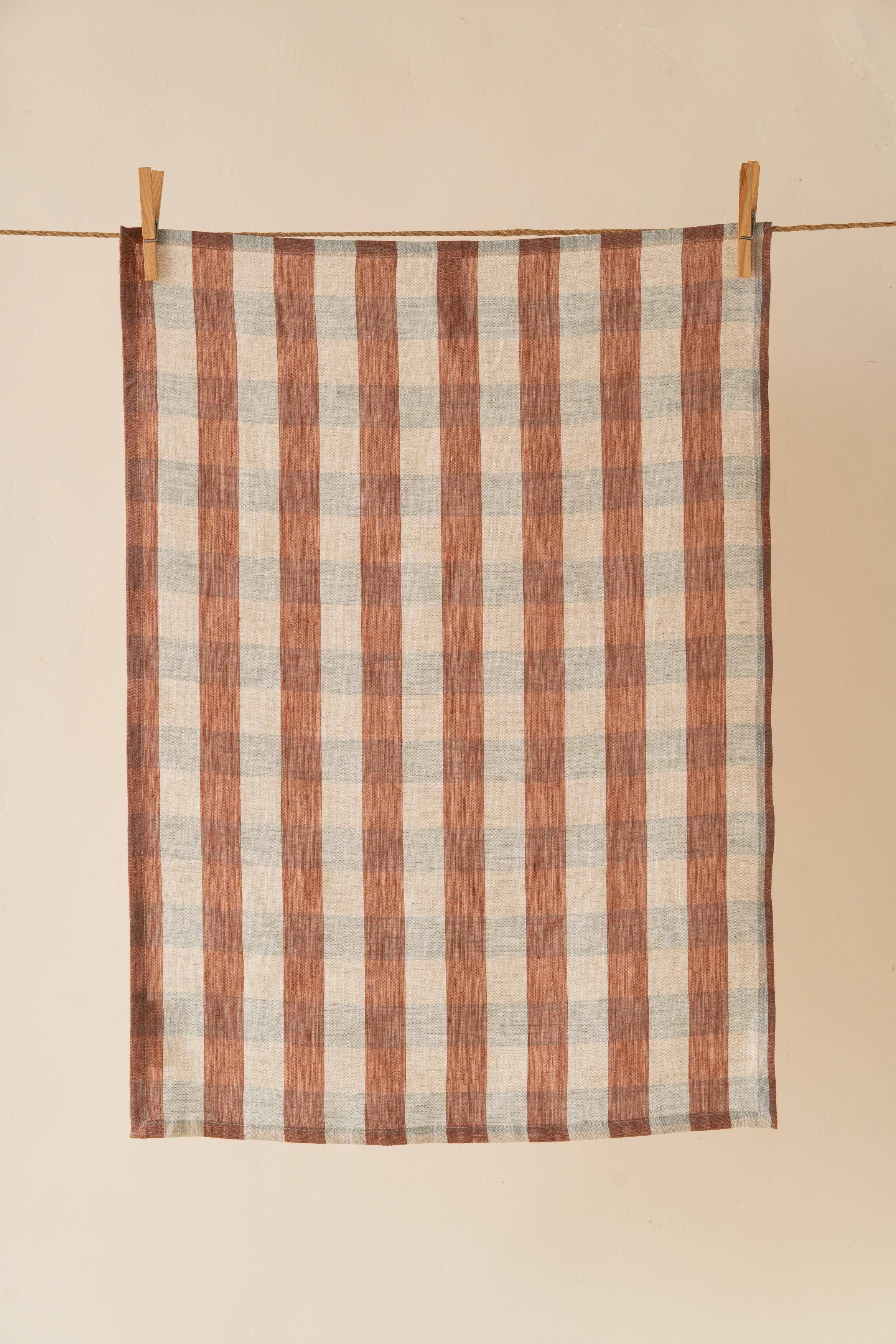Live Linen - Wholesale Tea Towel - Classic Checks Clara Linen Kitchen Towel – Refined Touch2