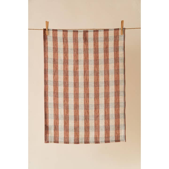 Live Linen - Wholesale Tea Towel - Classic Checks Clara Linen Kitchen Towel – Refined Touch2