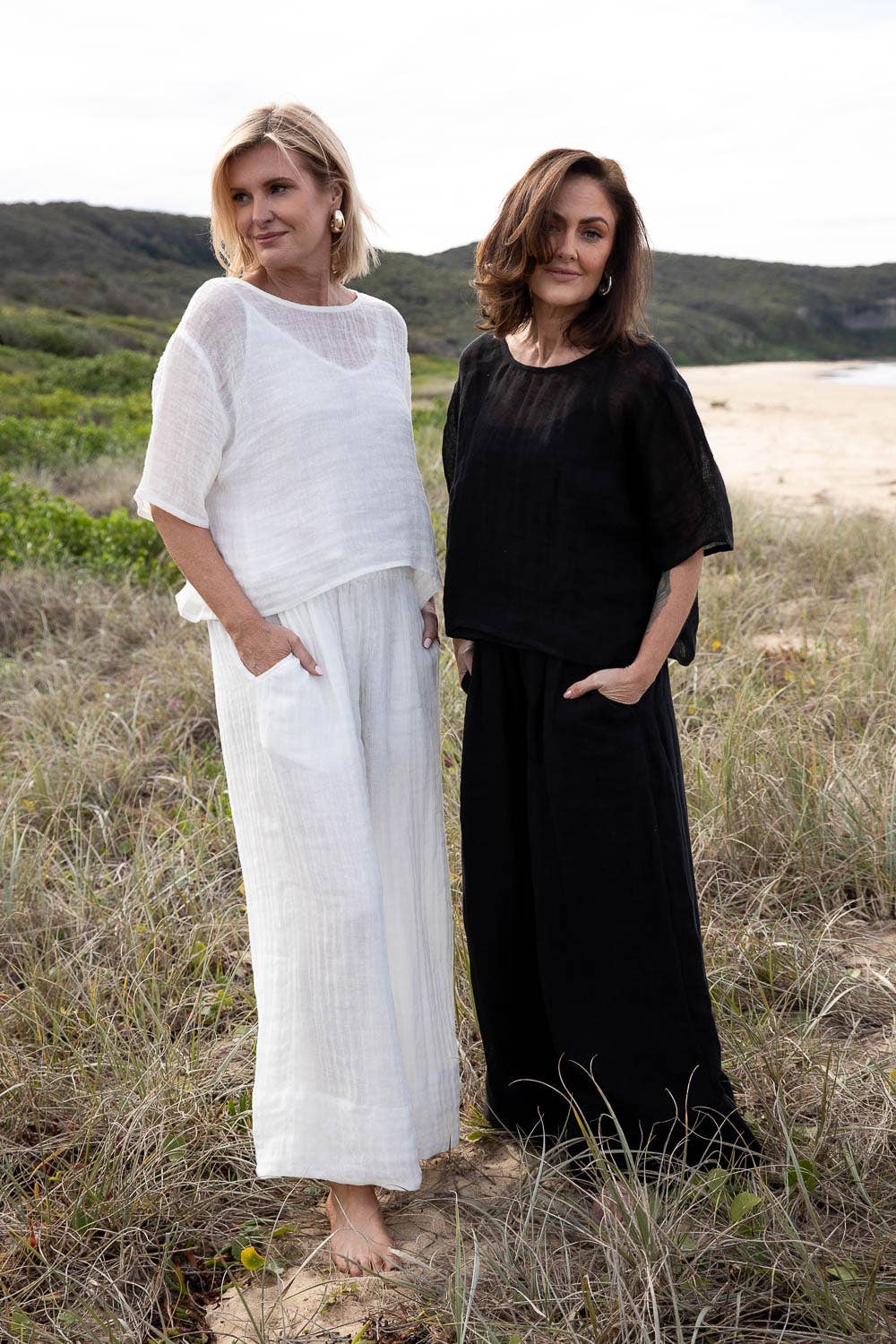 Arana Linen Pant - Off White for wholesale on Faire8