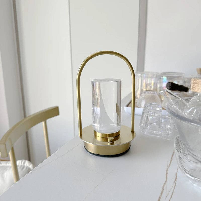 Kiyo Home - Wholesale Accent/Desk Lamp - Portable Crystal Lamp | USB-Rechargeable | Iron + Acrylic5