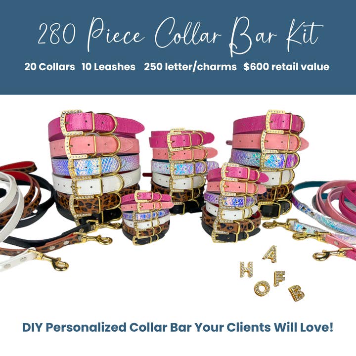 DIY Pet Collar Bar Starter Pack - Gold - 280 Pieces and other Purchase Wholesale designer dog collar. Free Returns & Net 60 Terms on Faire trending on Faire.