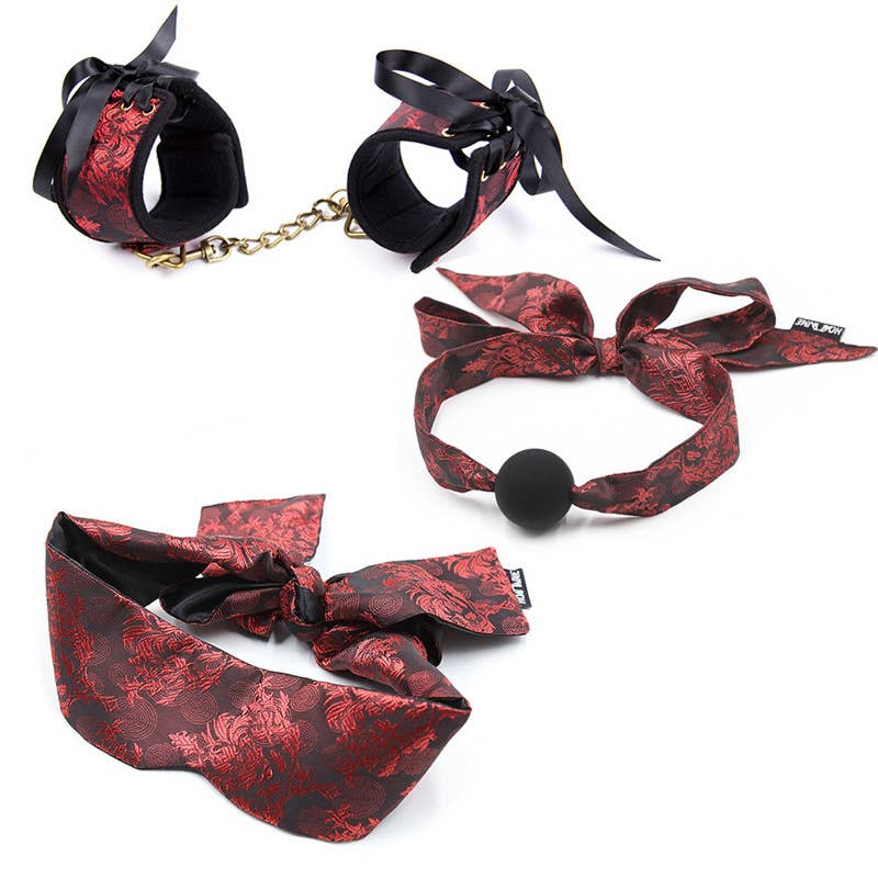 Tourtiwi - Vente Sex toys - Ensemble de bijoux sexuels imprimés menottes et attaches de pieds30