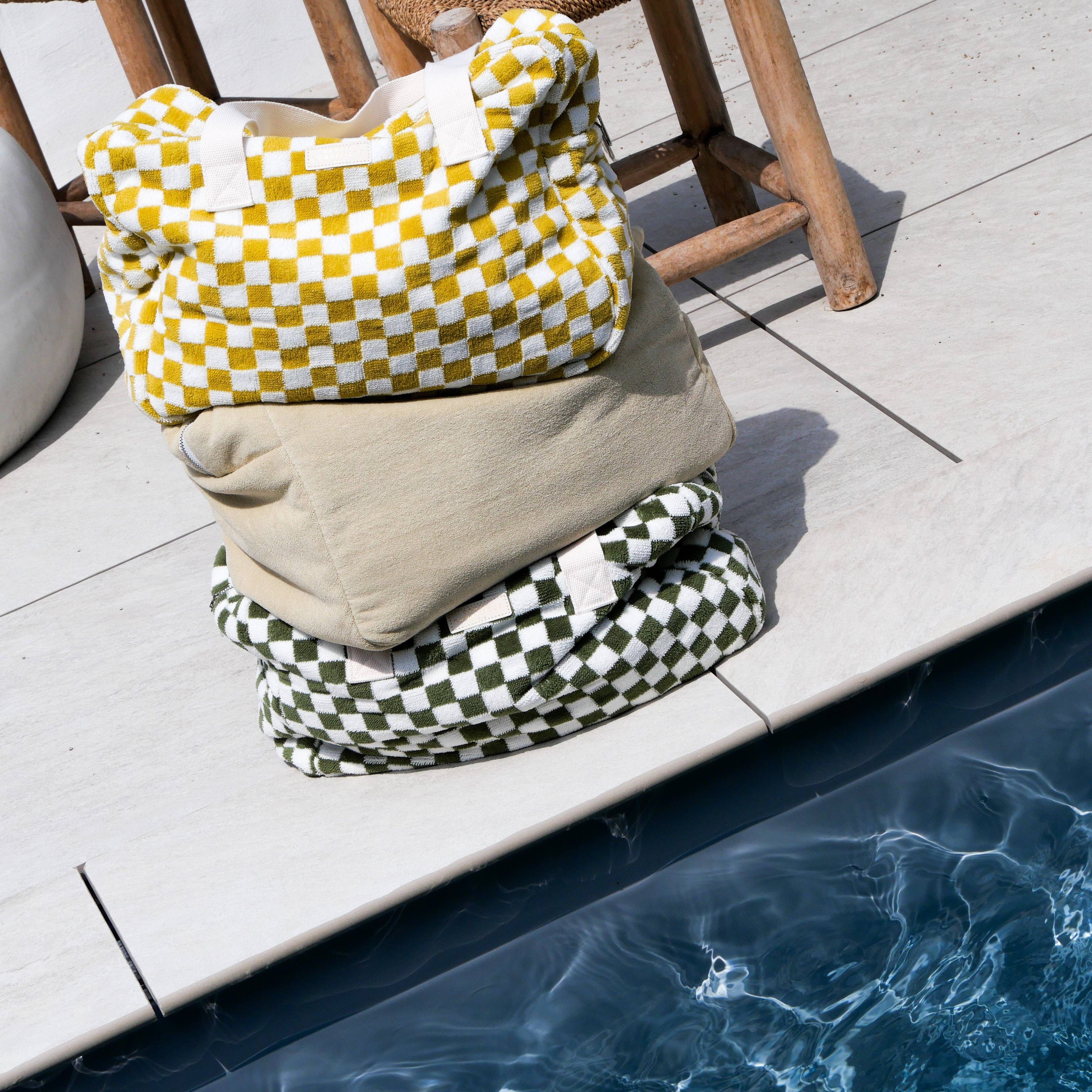 Gentil Coquelicot Paris - Wholesale Weekender Bag - Women's - Checkered sponge weekend bag (3 colors)13